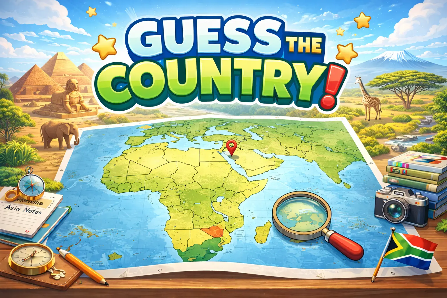 🌍 Gjett Landet - Afrikas Utfordring!