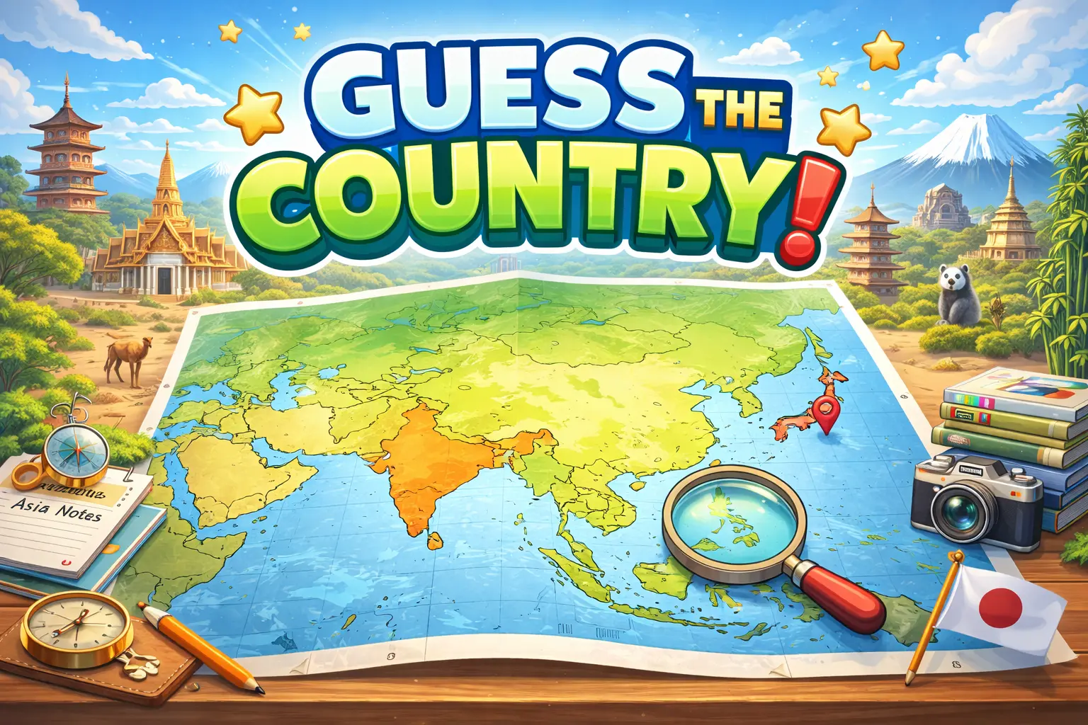 🌏 Gjett Landet - Asias Utfordring!