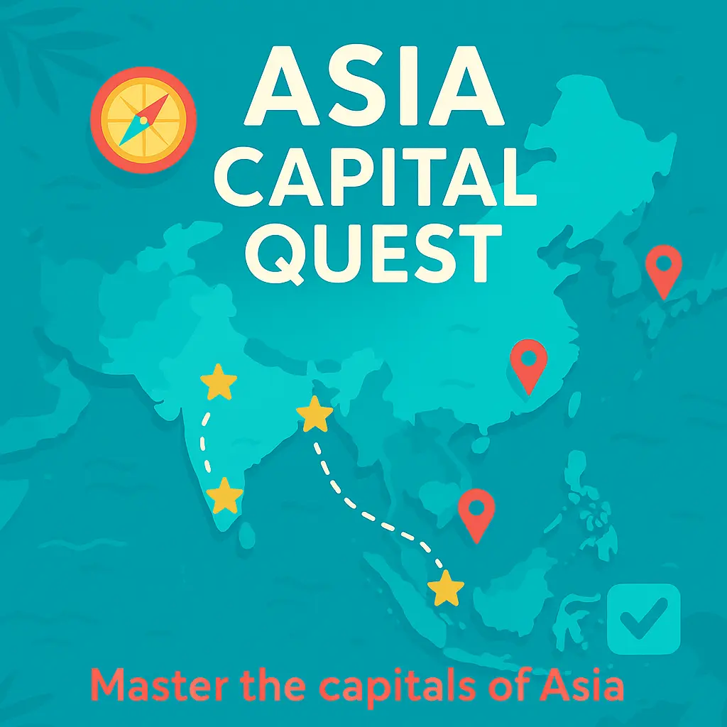 🌏 Asias Hovedsteder Quiz!