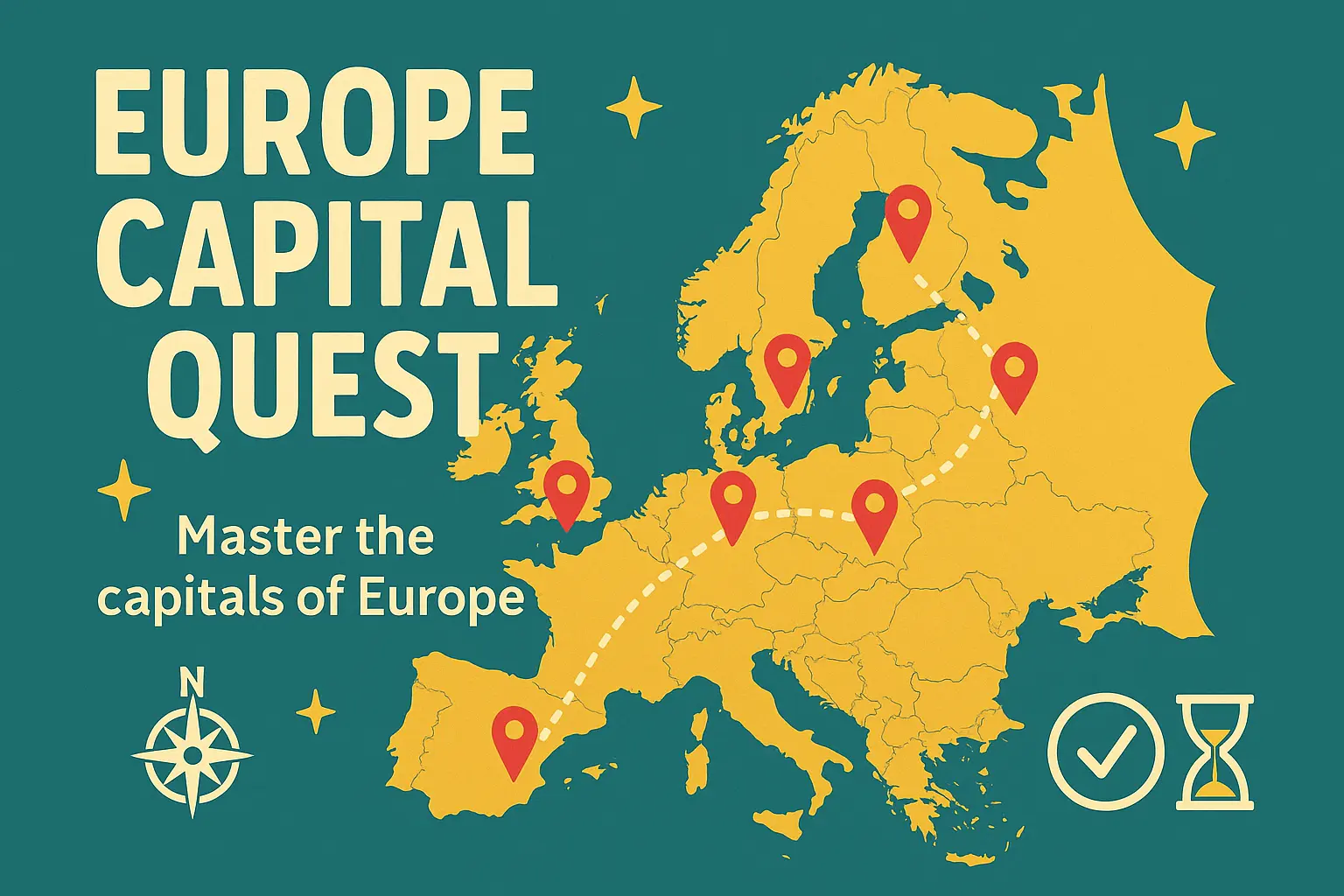 🌍 Europas Hovedsteder Quiz!