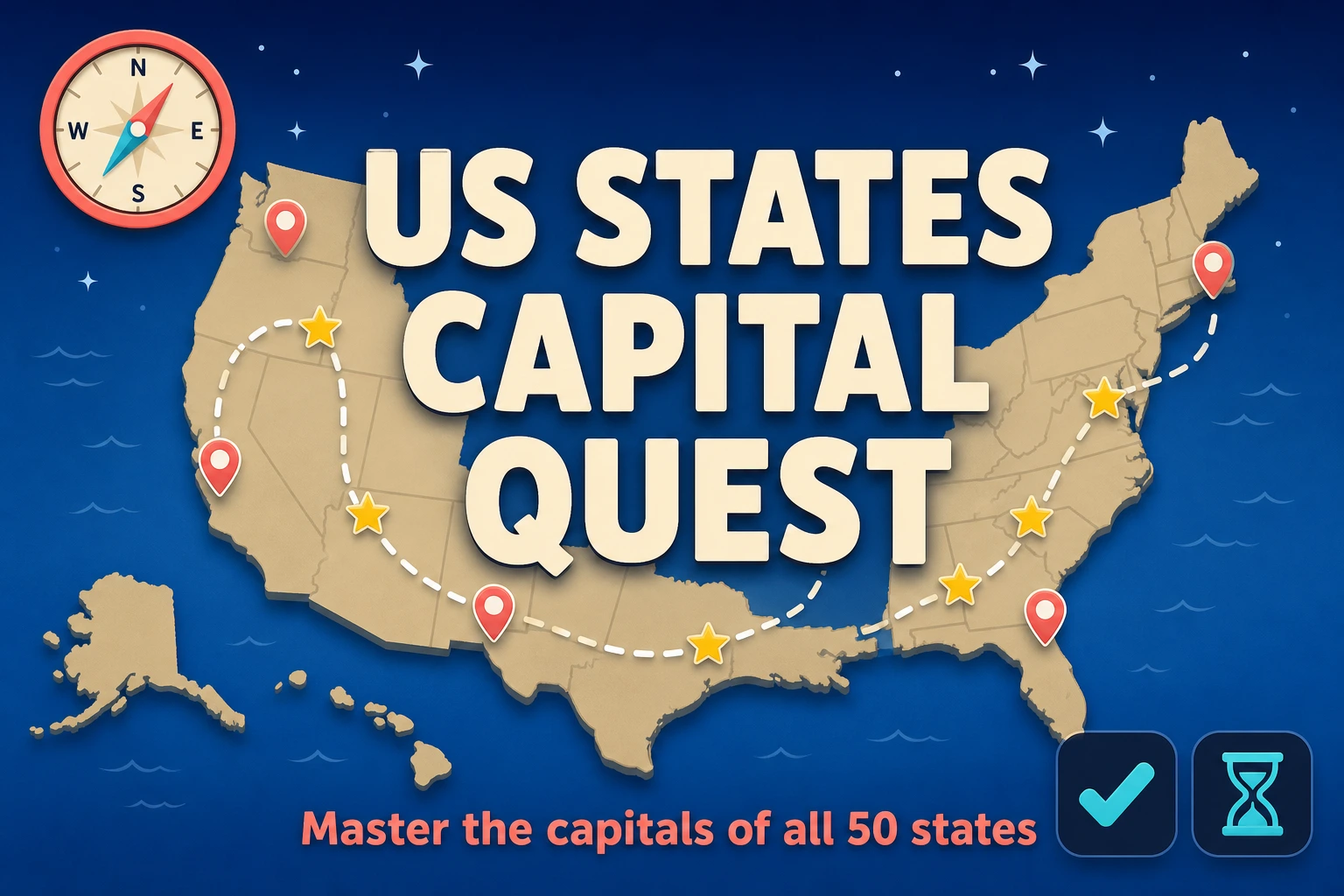 🇺🇸 ¡Búsqueda de Capital de Estados de EE. UU.!