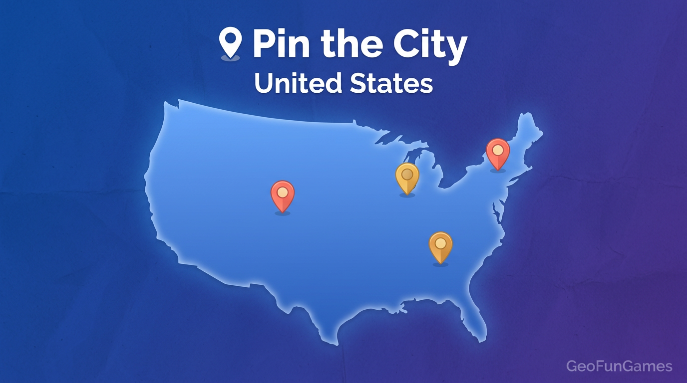 Pin the City - Iowa: map illustration with pins for this geography game.