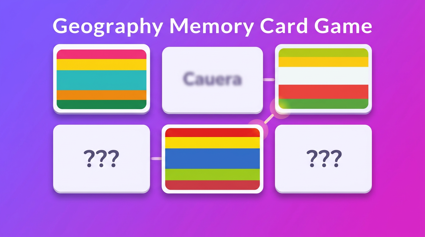 Flag and country memory - match flags to countries