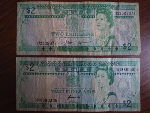 Fijian dollar (FJD) banknote