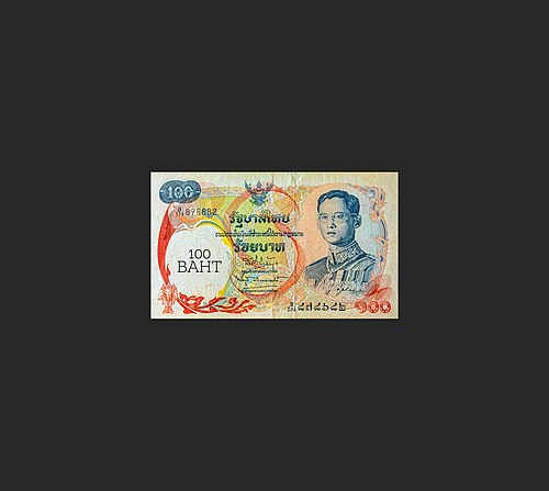 Thai baht (THB) banknote